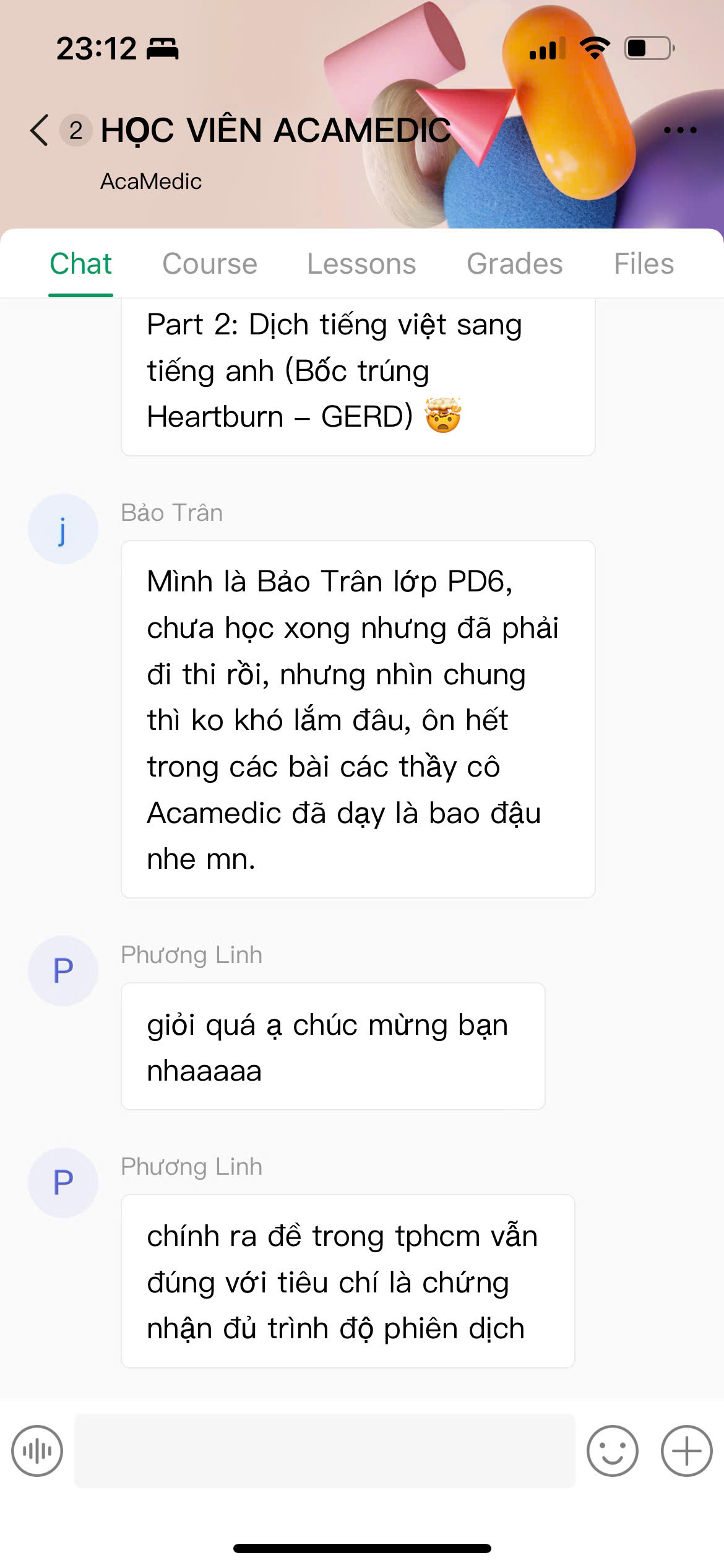 Review kỳ thi phiên dịch tiếng Anh y khoa của bạn học viên lớp PD6 - Acmedic English