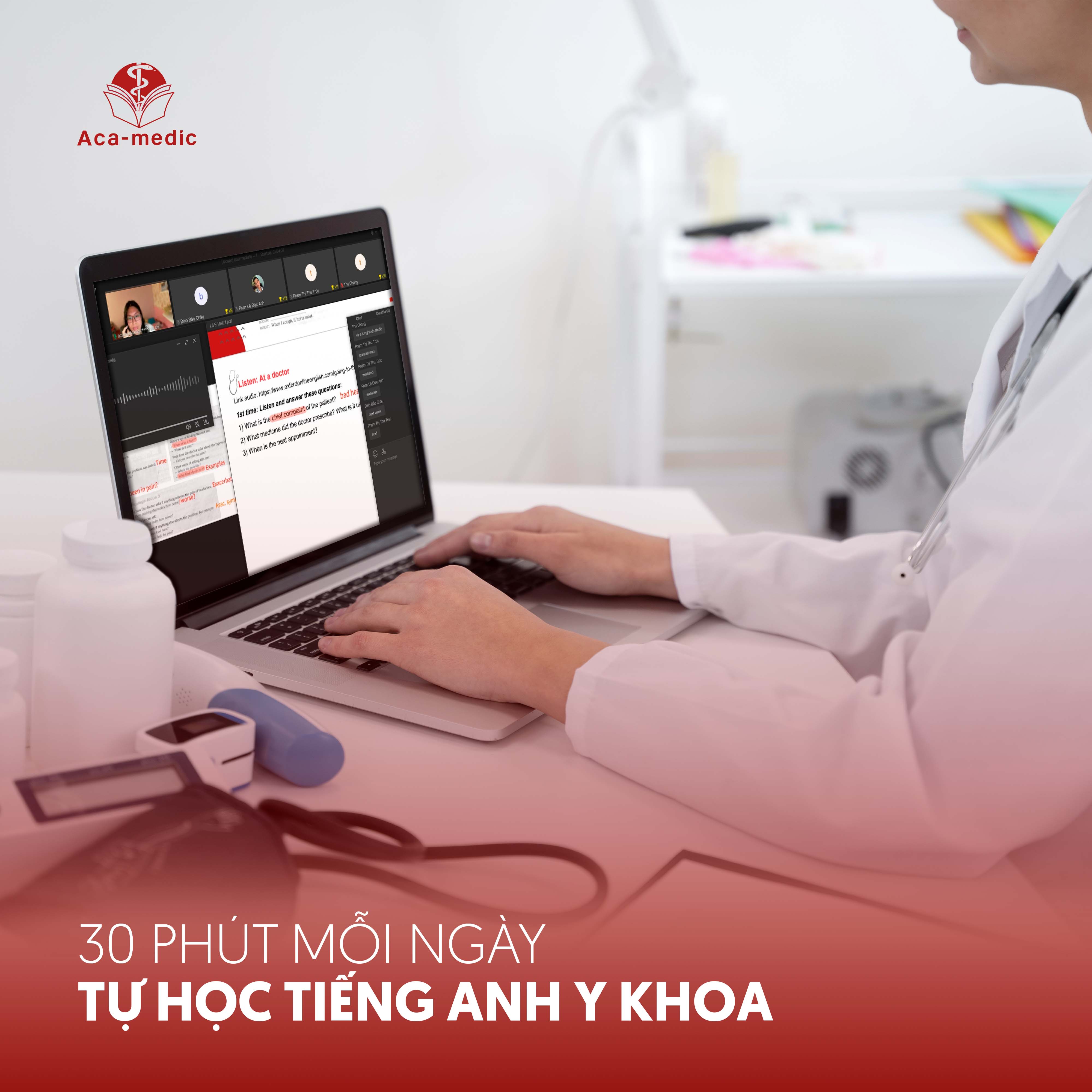 Học tiếng Anh y khoa mô hình hybrid