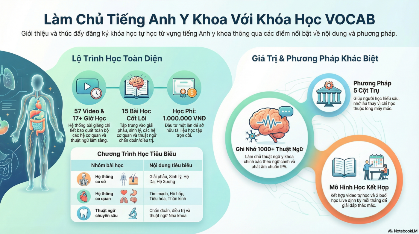 Khóa học từ vựng tiếng Anh y khoa